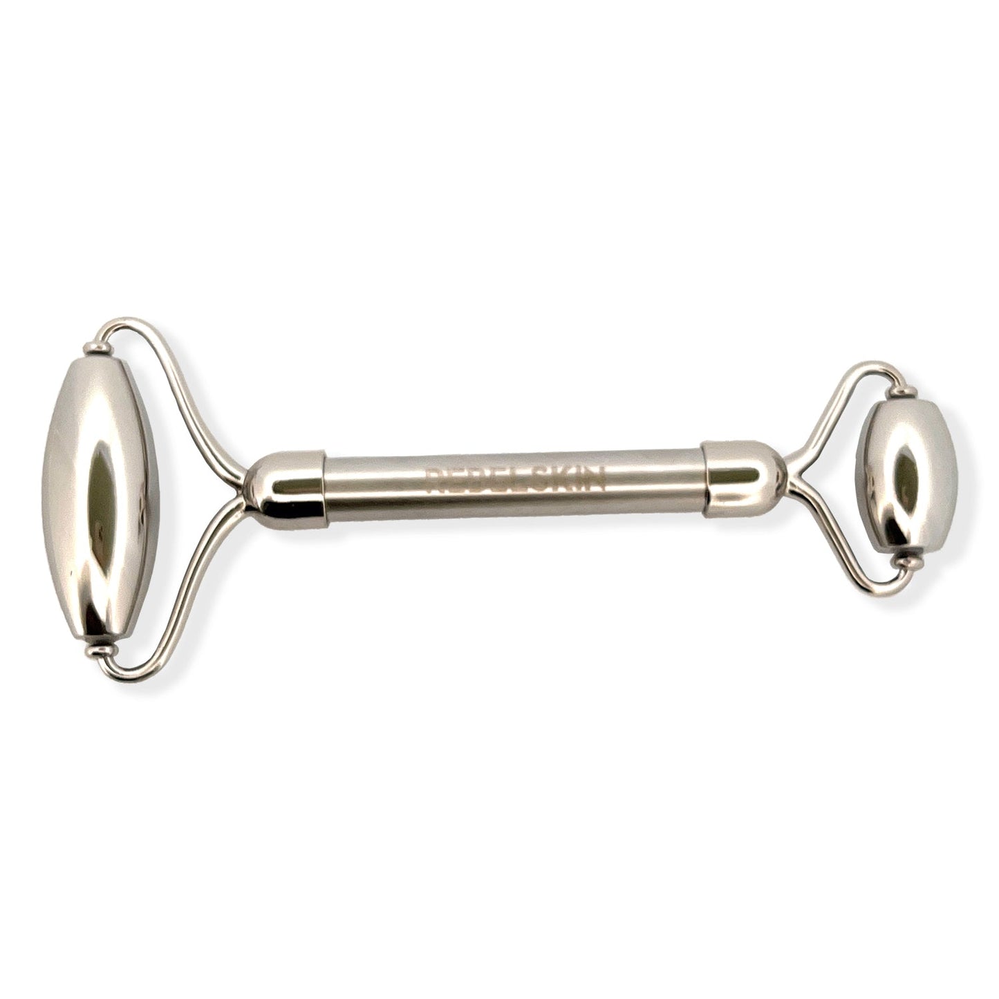 REBEL ROLLER made of medical grade stainless steel for facial massage and skincare.